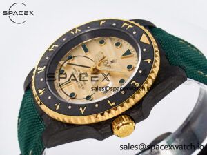 GMT Carbon DIWF Best Edition Yellow Dial on Green Nylon Strap SA3285 CHS V2 - Image 5