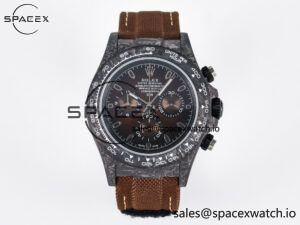 Daytona DIW Carbon/SS Case and Bezel DIWF Edition Brown Dial on Brown Nylon Strap A7750
