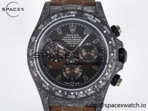 Daytona DIW Carbon/SS Case and Bezel DIWF Edition Brown Dial on Brown Nylon Strap A7750 - Image 2