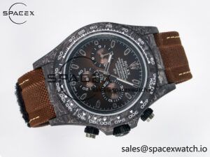 Daytona DIW Carbon/SS Case and Bezel DIWF Edition Brown Dial on Brown Nylon Strap A7750 - Image 7