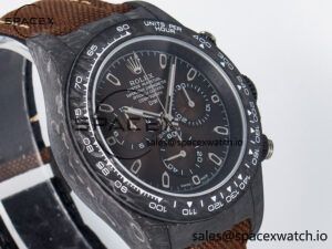 Daytona DIW Carbon/SS Case and Bezel DIWF Edition Brown Dial on Brown Nylon Strap A7750 - Image 3