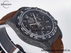 Daytona DIW Carbon/SS Case and Bezel DIWF Edition Brown Dial on Brown Nylon Strap A7750 - Image 6