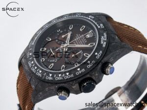 Daytona DIW Carbon/SS Case and Bezel DIWF Edition Brown Dial on Brown Nylon Strap A7750 - Image 5