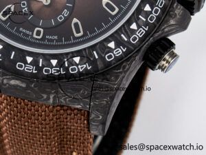 Daytona DIW Carbon/SS Case and Bezel DIWF Edition Brown Dial on Brown Nylon Strap A7750 - Image 13