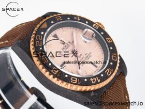 GMT Carbon DIWF Best Edition Yellow Roman Dial on Brown Nylon Strap SA3285 CHS V2 - Image 6