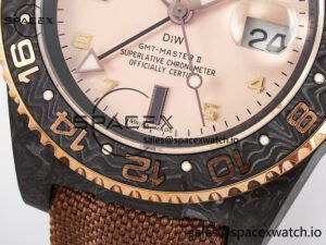 GMT Carbon DIWF Best Edition Yellow Roman Dial on Brown Nylon Strap SA3285 CHS V2 - Image 12