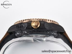 GMT Carbon DIWF Best Edition Yellow Roman Dial on Brown Nylon Strap SA3285 CHS V2 - Image 14
