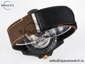 GMT Carbon DIWF Best Edition Yellow Roman Dial on Brown Nylon Strap SA3285 CHS V2 - Image 15