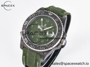 GMT Carbon DIWF Best Edition Green Arabic Dial on Green Nylon Strap SA3186 CHS - Image 4