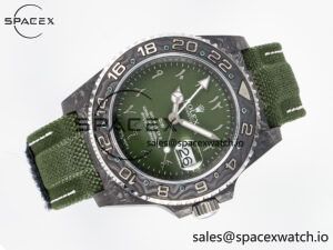 GMT Carbon DIWF Best Edition Green Arabic Dial on Green Nylon Strap SA3186 CHS - Image 7