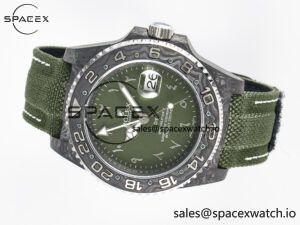 GMT Carbon DIWF Best Edition Green Arabic Dial on Green Nylon Strap SA3186 CHS - Image 8
