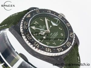 GMT Carbon DIWF Best Edition Green Arabic Dial on Green Nylon Strap SA3186 CHS - Image 6