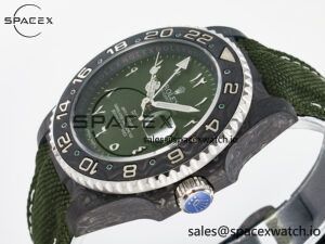 GMT Carbon DIWF Best Edition Green Arabic Dial on Green Nylon Strap SA3186 CHS - Image 5