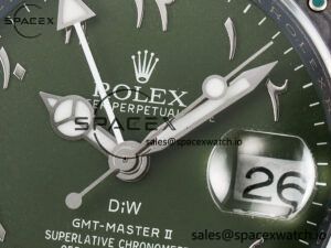 GMT Carbon DIWF Best Edition Green Arabic Dial on Green Nylon Strap SA3186 CHS - Image 9