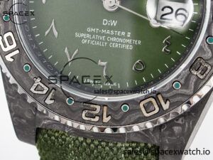 GMT Carbon DIWF Best Edition Green Arabic Dial on Green Nylon Strap SA3186 CHS - Image 12