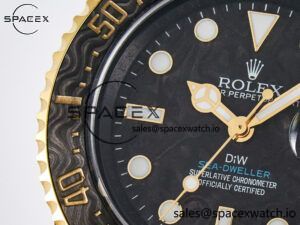 Sea Dweller 43mm Carbon DIWF Best Edition Black Dial YG Bezel on Blue Nylon Strap A2824 - Image 11