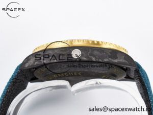 Sea Dweller 43mm Carbon DIWF Best Edition Black Dial YG Bezel on Blue Nylon Strap A2824 - Image 13
