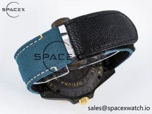 Sea Dweller 43mm Carbon DIWF Best Edition Black Dial YG Bezel on Blue Nylon Strap A2824 - Image 15