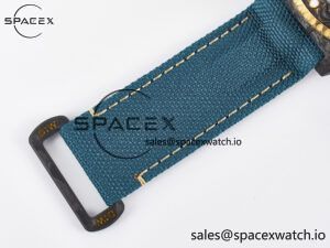 Sea Dweller 43mm Carbon DIWF Best Edition Black Dial YG Bezel on Blue Nylon Strap A2824 - Image 18