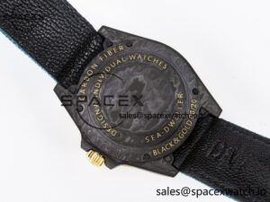 Sea Dweller 43mm Carbon DIWF Best Edition Black Dial YG Bezel on Blue Nylon Strap A2824 - Image 16