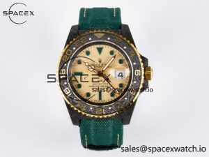 GMT Carbon DIWF Best Edition Yellow Dial on Green Nylon Strap SA3285 CHS V2