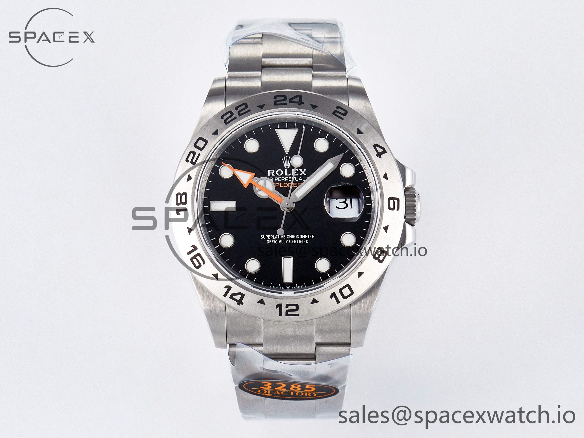 IMG_4501 拷贝 Explorer II 42mm 226570 904L SS QF 1:1 Best Edition Black Dial on Bracelet SH3285-2 CHS - Image 1
