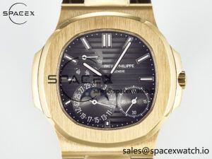 Nautilus 5712 RG PPF 1:1 Best Edition Brown Dial on Brown Leather Strap A240 Super Clone V2 - Image 2
