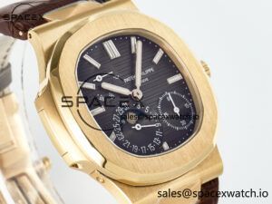 Nautilus 5712 RG PPF 1:1 Best Edition Brown Dial on Brown Leather Strap A240 Super Clone V2 - Image 3