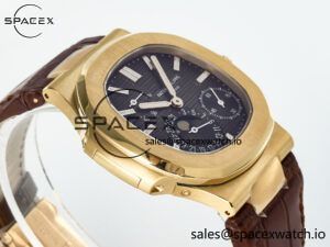 Nautilus 5712 RG PPF 1:1 Best Edition Brown Dial on Brown Leather Strap A240 Super Clone V2 - Image 6