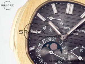 Nautilus 5712 RG PPF 1:1 Best Edition Brown Dial on Brown Leather Strap A240 Super Clone V2 - Image 10