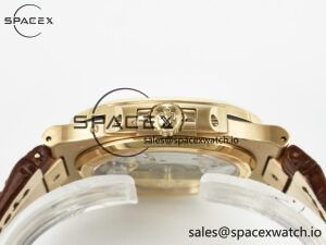 Nautilus 5712 RG PPF 1:1 Best Edition Brown Dial on Brown Leather Strap A240 Super Clone V2 - Image 15