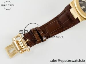 Nautilus 5712 RG PPF 1:1 Best Edition Brown Dial on Brown Leather Strap A240 Super Clone V2 - Image 26