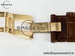 Nautilus 5712 RG PPF 1:1 Best Edition Brown Dial on Brown Leather Strap A240 Super Clone V2 - Image 31