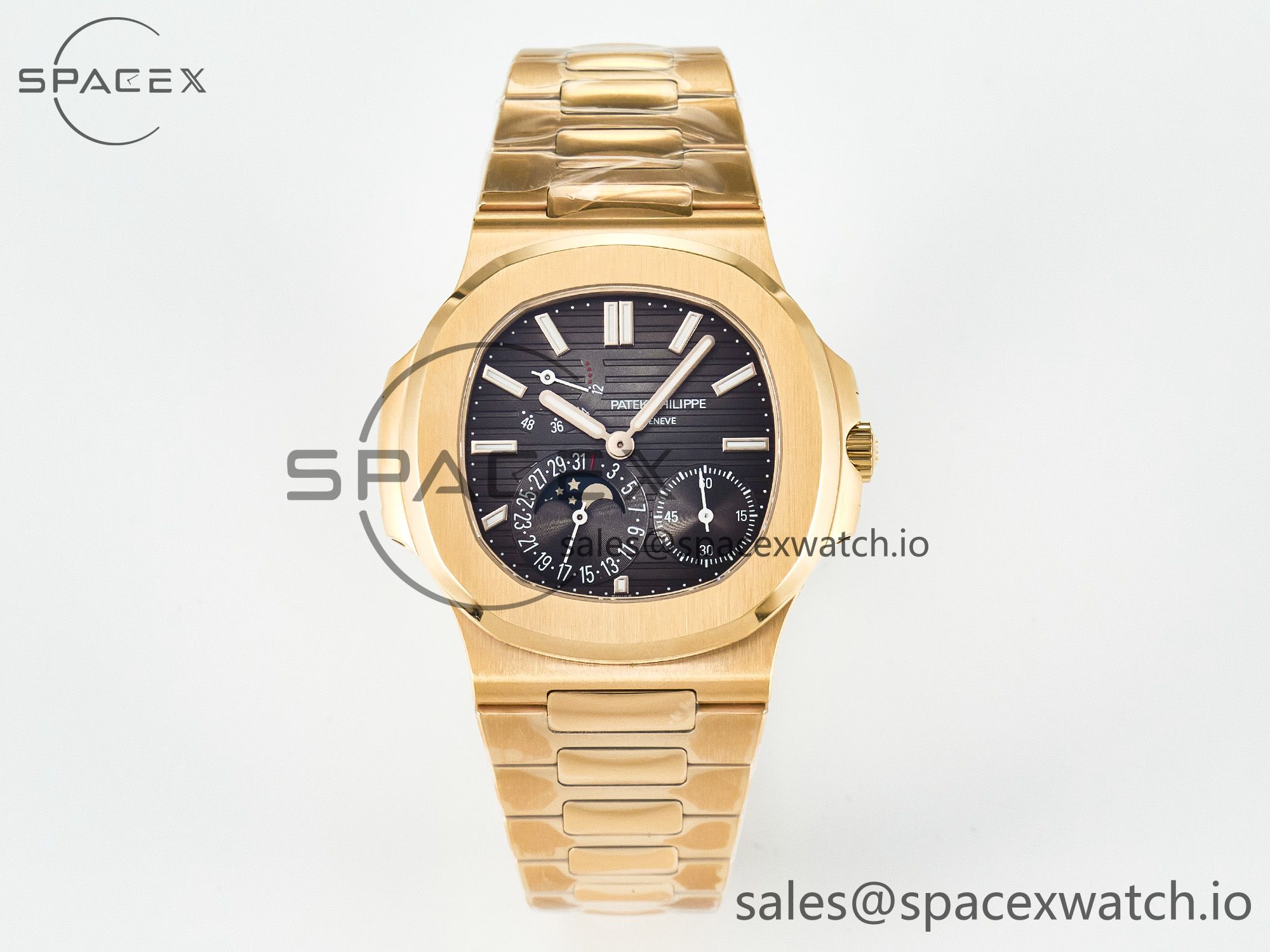IMG_4635 拷贝 Nautilus 5712 RG PPF 1:1 Best Edition Brown Dial on RG Bracelet A240 Super Clone V2 - Image 1