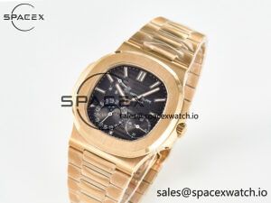 Nautilus 5712 RG PPF 1:1 Best Edition Brown Dial on RG Bracelet A240 Super Clone V2 - Image 4