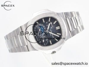 Nautilus 5712 Tiffany PPF 1:1 Best Edition Blue Dial on SS Bracelet A240 Super Clone V2 - Image 7
