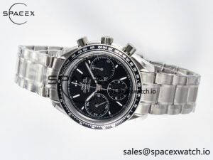 Speedmaster Racing Master SS HKF Best Edition Black Dial on SS Bracelet A7750 - Image 8
