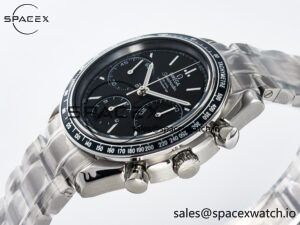 Speedmaster Racing Master SS HKF Best Edition Black Dial on SS Bracelet A7750 - Image 5