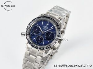 Speedmaster Racing Master SS HKF Best Edition Blue/Black Dial on SS Bracelet A7750 - Image 4