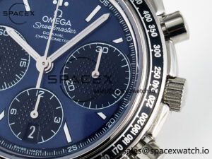 Speedmaster Racing Master SS HKF Best Edition Blue/Black Dial on SS Bracelet A7750 - Image 10