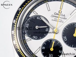 Speedmaster Racing Master SS HKF Best Edition White/Black Dial on SS Bracelet A7750 - Image 11
