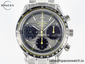 Speedmaster Racing Master SS HKF Best Edition Gray/Black Dial on SS Bracelet A7750 - Image 2