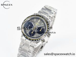 Speedmaster Racing Master SS HKF Best Edition Gray/Black Dial on SS Bracelet A7750 - Image 4