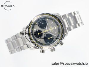 Speedmaster Racing Master SS HKF Best Edition Gray/Black Dial on SS Bracelet A7750 - Image 7