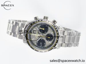Speedmaster Racing Master SS HKF Best Edition Gray/Black Dial on SS Bracelet A7750 - Image 8