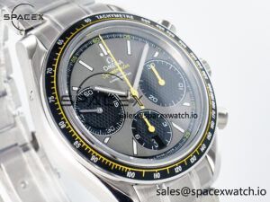 Speedmaster Racing Master SS HKF Best Edition Gray/Black Dial on SS Bracelet A7750 - Image 3