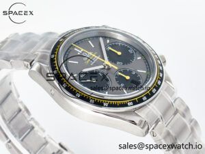 Speedmaster Racing Master SS HKF Best Edition Gray/Black Dial on SS Bracelet A7750 - Image 6