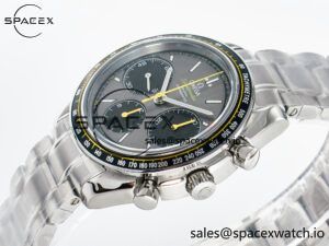 Speedmaster Racing Master SS HKF Best Edition Gray/Black Dial on SS Bracelet A7750 - Image 5