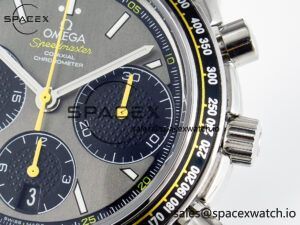 Speedmaster Racing Master SS HKF Best Edition Gray/Black Dial on SS Bracelet A7750 - Image 10