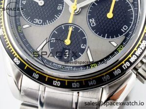 Speedmaster Racing Master SS HKF Best Edition Gray/Black Dial on SS Bracelet A7750 - Image 12